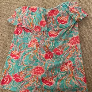 Lilly Pulitzer strapless shirt, size medium, perfect condition